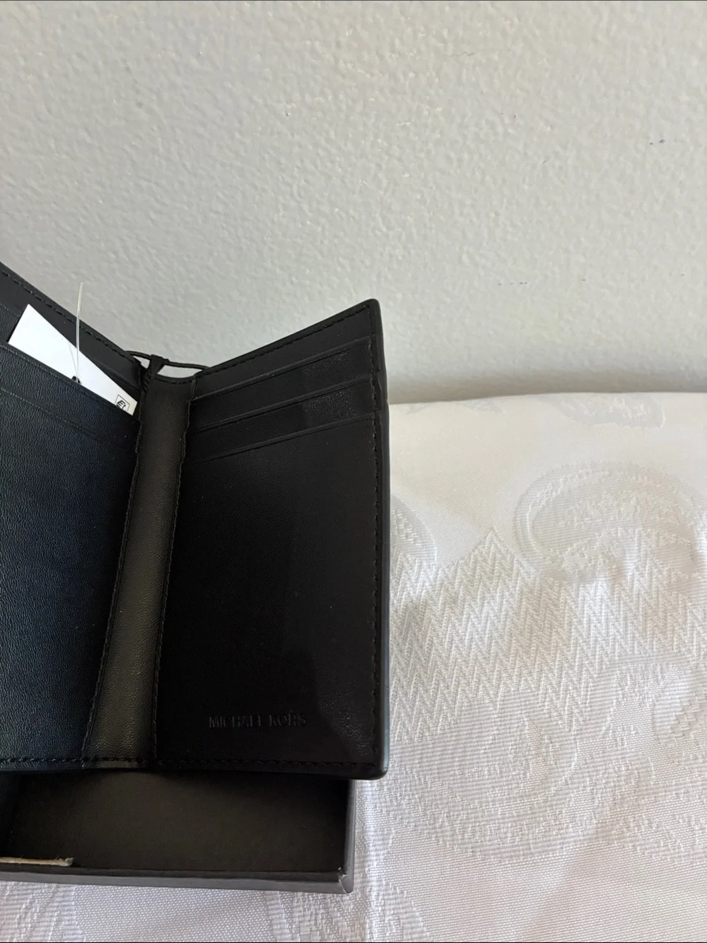 Michael Kors Black Signature Folding Card Holder